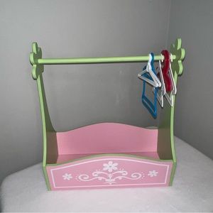 Closet for 18” doll clothing and accessories.